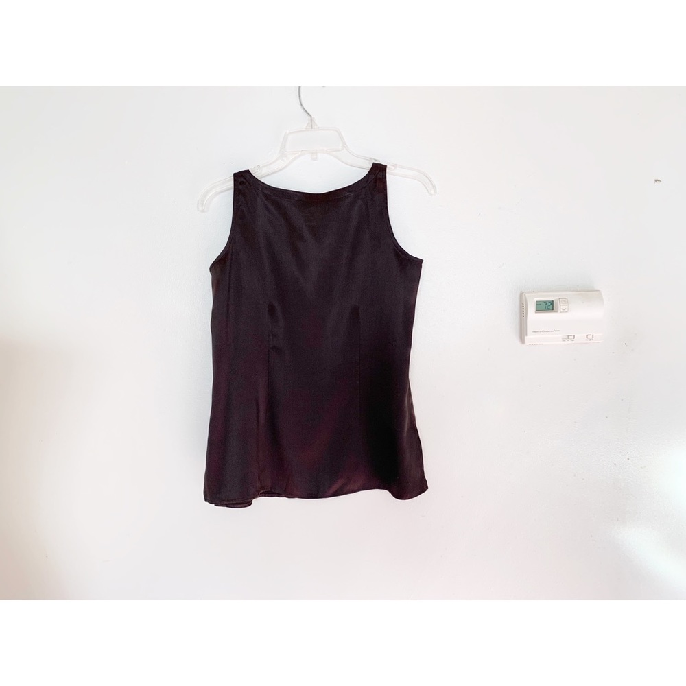 Eileen Fisher Brown Silk Sleeveless Blouse Top - Picture 4 of 9